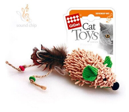 Игрушка для кошек Cat Toys мышка со звуковым чипом при касании издает звуки 8 СМ - фотография № 6