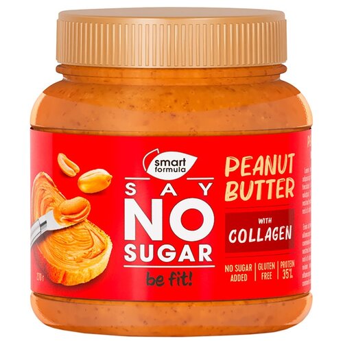 Паста ореховая Say No Sugar с коллагеном Smart Formula, 270 г, пластиковая банка