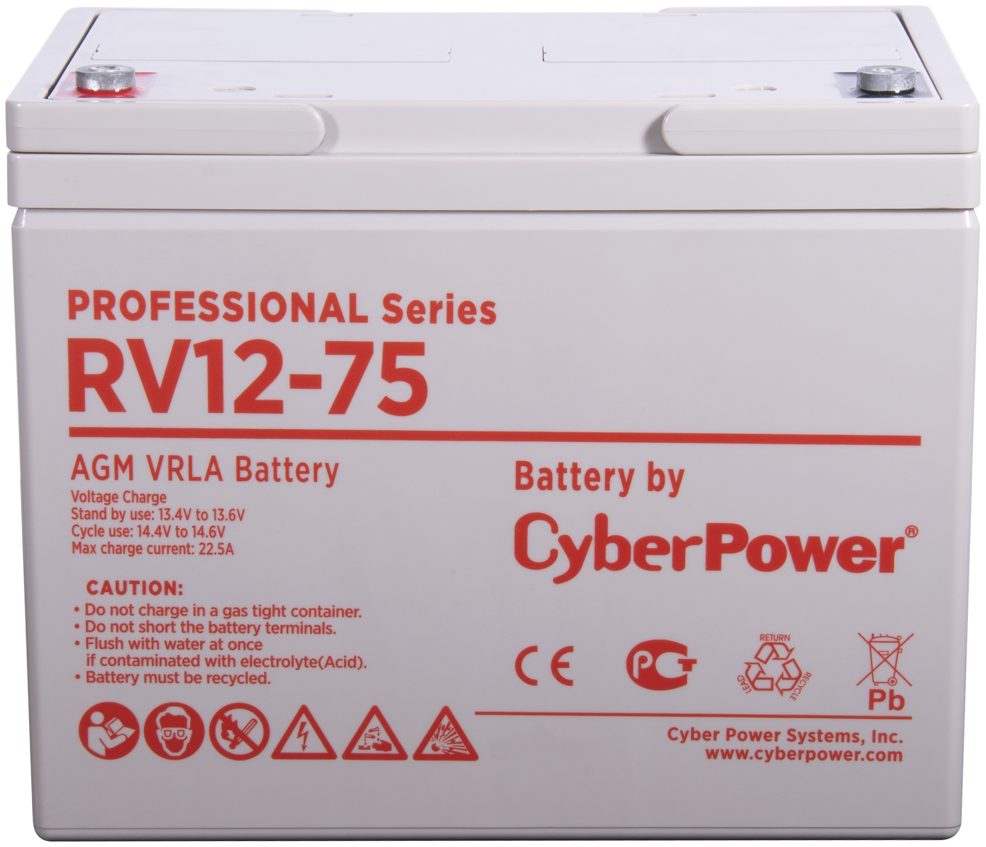 Аккумуляторная батарея CyberPower (RV 12-75) - фото №1