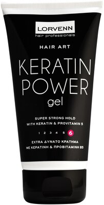 Гель HAIR ART сверхсильной фиксации LORVENN HAIR PROFESSIONALS keratin power gel 150 мл