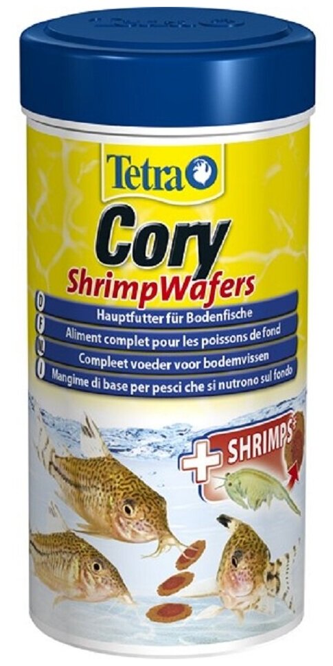 Корм для донных рыб Tetra Cory Shrimp Wafers 250мл двухцветные пластинки - фотография № 5