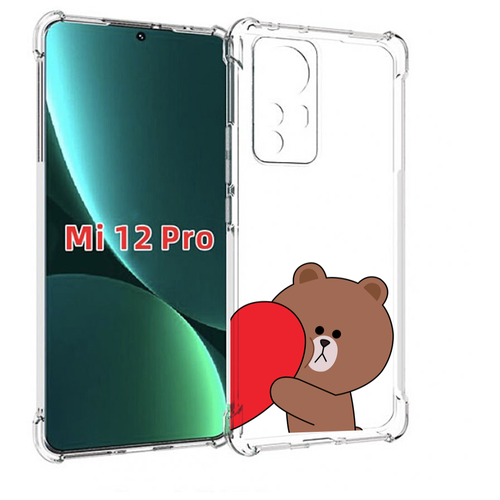Чехол MyPads медвежонок детский для Xiaomi 12S Pro задняя-панель-накладка-бампер