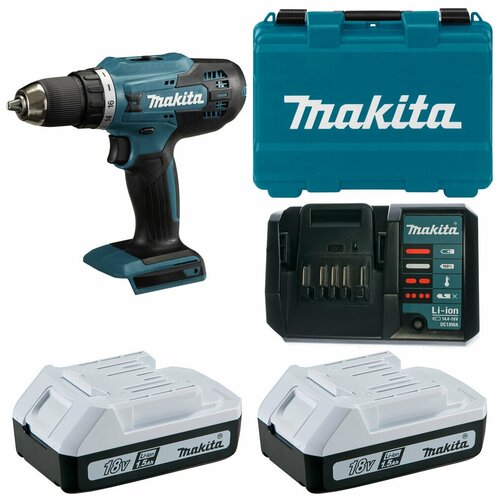 Дрель-шуруповерт ударная аккумуляторная 42Нм G-series 18В 2х15Ач зу Makita HP488D002 19040₽