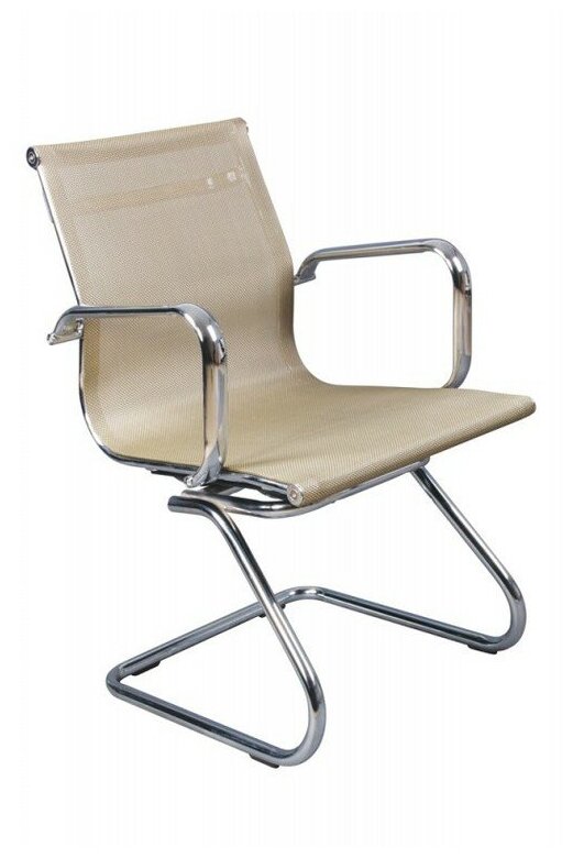 Кресло посетителя Бюрократ, CH-993-Low-V/gold (сетка золото, низкая спинка, полозья хром)
