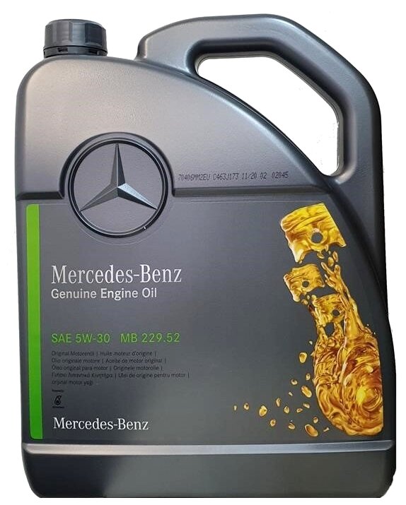 Синтетическое моторное масло Mercedes-Benz MB 229.52 5W-30, 5 л, 1 шт.