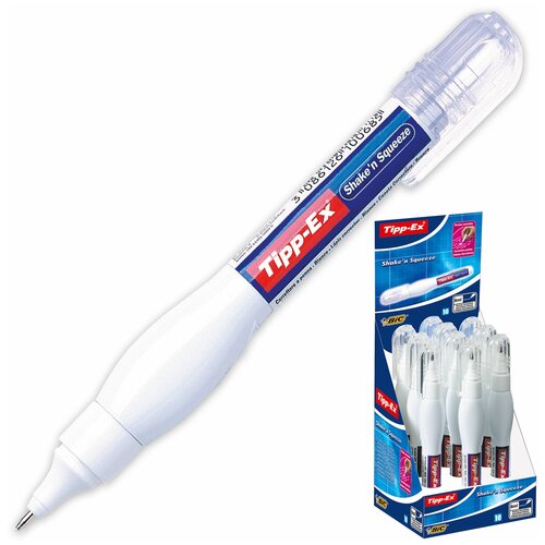 Ручка-корректор BIC «Tipp-ex Shake'n Squeeze», 8 мл, металлический наконечник, 8610712