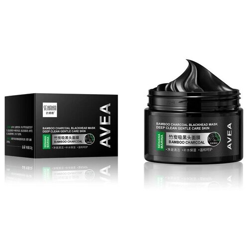 Маска-пленка для лица с бамбуковым углем SENANA Bamboo Charcoal BLACKHEAD MASK DEEP CLEAN GENTLE CARE SKIN