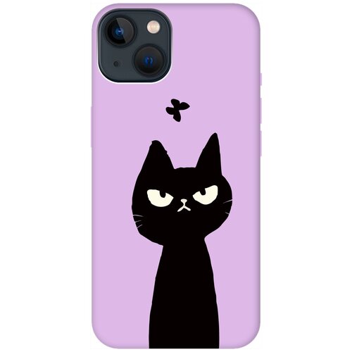 Силиконовый чехол на Apple iPhone 14 Plus / Эпл Айфон 14 Плюс с рисунком Disgruntled Cat Soft Touch сиреневый силиконовый чехол на apple iphone 14 plus эпл айфон 14 плюс с рисунком honey soft touch сиреневый