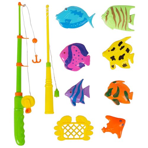 Игровой набор Магнитная рыбалка, 2 удочки, 8 фигурок морских обитателей, 2 вида в ассортименте (2503K-1)