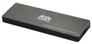 Внешний корпус SSD AgeStar 31UBVS6C NVMe/SATA алюминий черный M2 2280 м