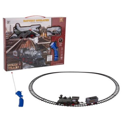 железная дорога play smart 9712 1а звук свет на р у с аккумулятором Детский игровой набор Железная дорога на батарейках с пультом. арт. 2065765