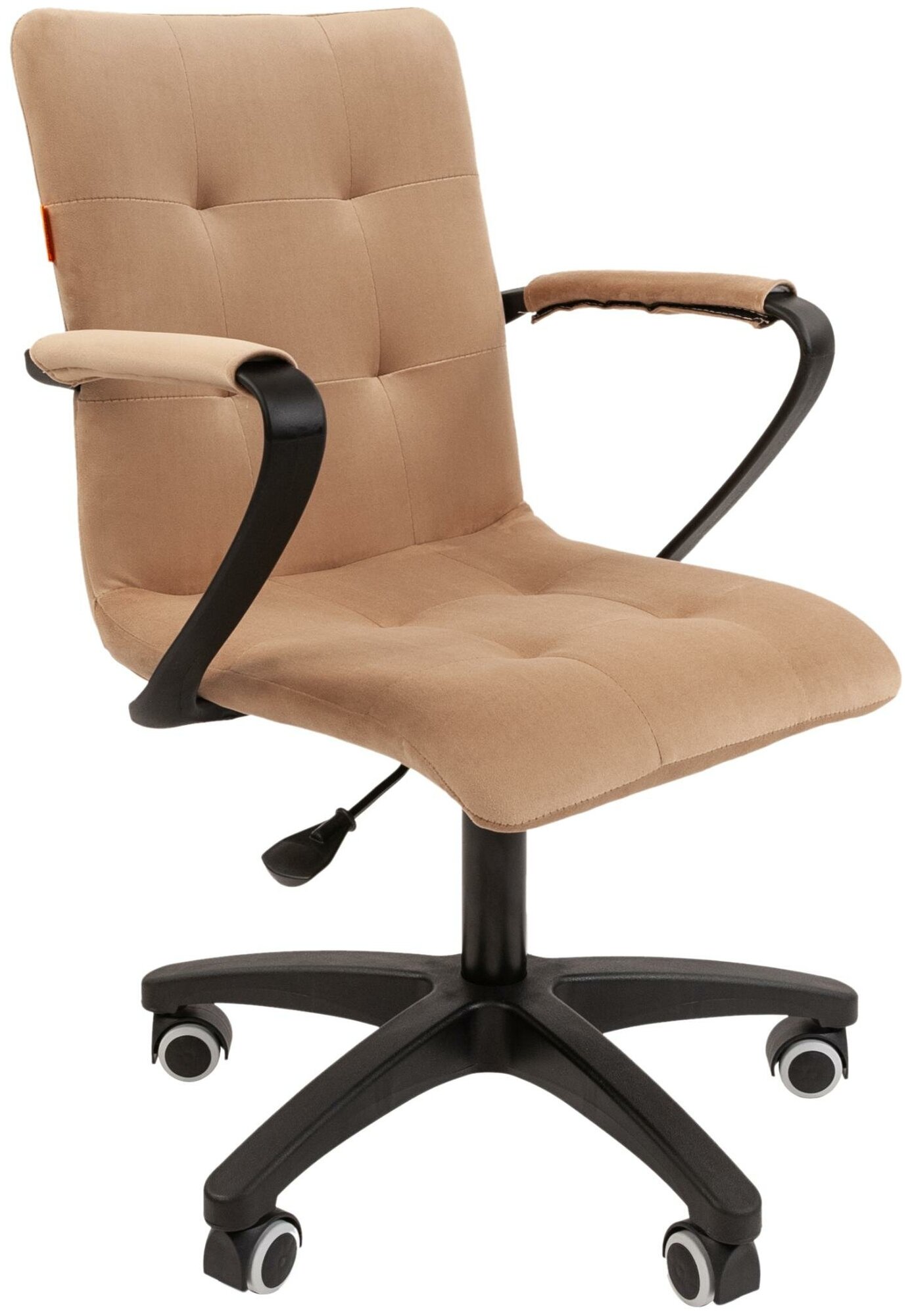 Компьютерное кресло Chairman 030 Т-10 офисное (обивка: велюр, крестовина полиуретан, с подлокотниками, Biege)