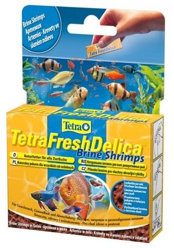 Корм для аквариумных рыб Tetra FreshDelica Brine Shrimps 48 г (желе креветки) - фотография № 11