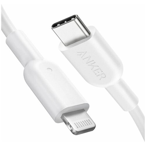 Кабель Anker PowerLine II USB-C to Lightning Cable MFi 0.9m White (A8632622) кабель anker powerline ii usb c to lightning cable mfi 0 9m pink a8632652