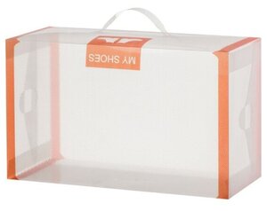 Набор из 4-х коробок для хранения обуви EL Casa "Оранжевая кайма"