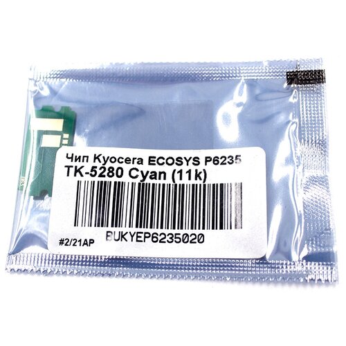 Чип OEM TK-5280C для Kyocera ECOSYS P6235 (Голубой, 11000 стр.) чип oem tk 5280m для kyocera ecosys p6235 пурпурный 11000 стр