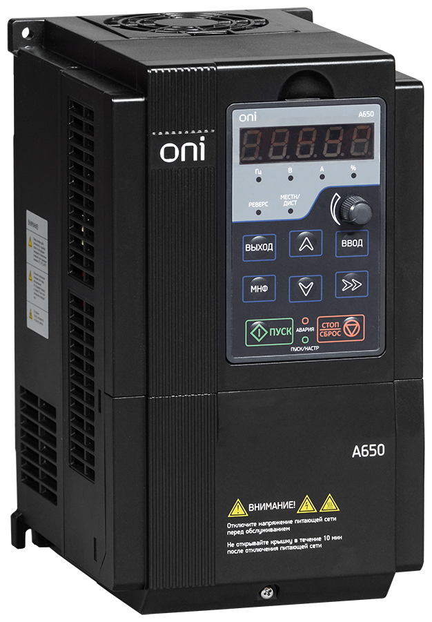 Преобразователь частоты A650 380В 3Ф 1,5kW 4,2А ONI, IEK A650-33E015T (1 шт.)