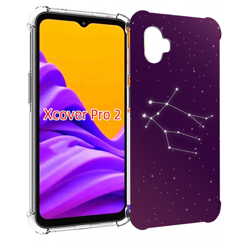 Чехол MyPads знак-зодиака-близнецы-4 для Samsung Galaxy Xcover Pro 2 задняя-панель-накладка-бампер