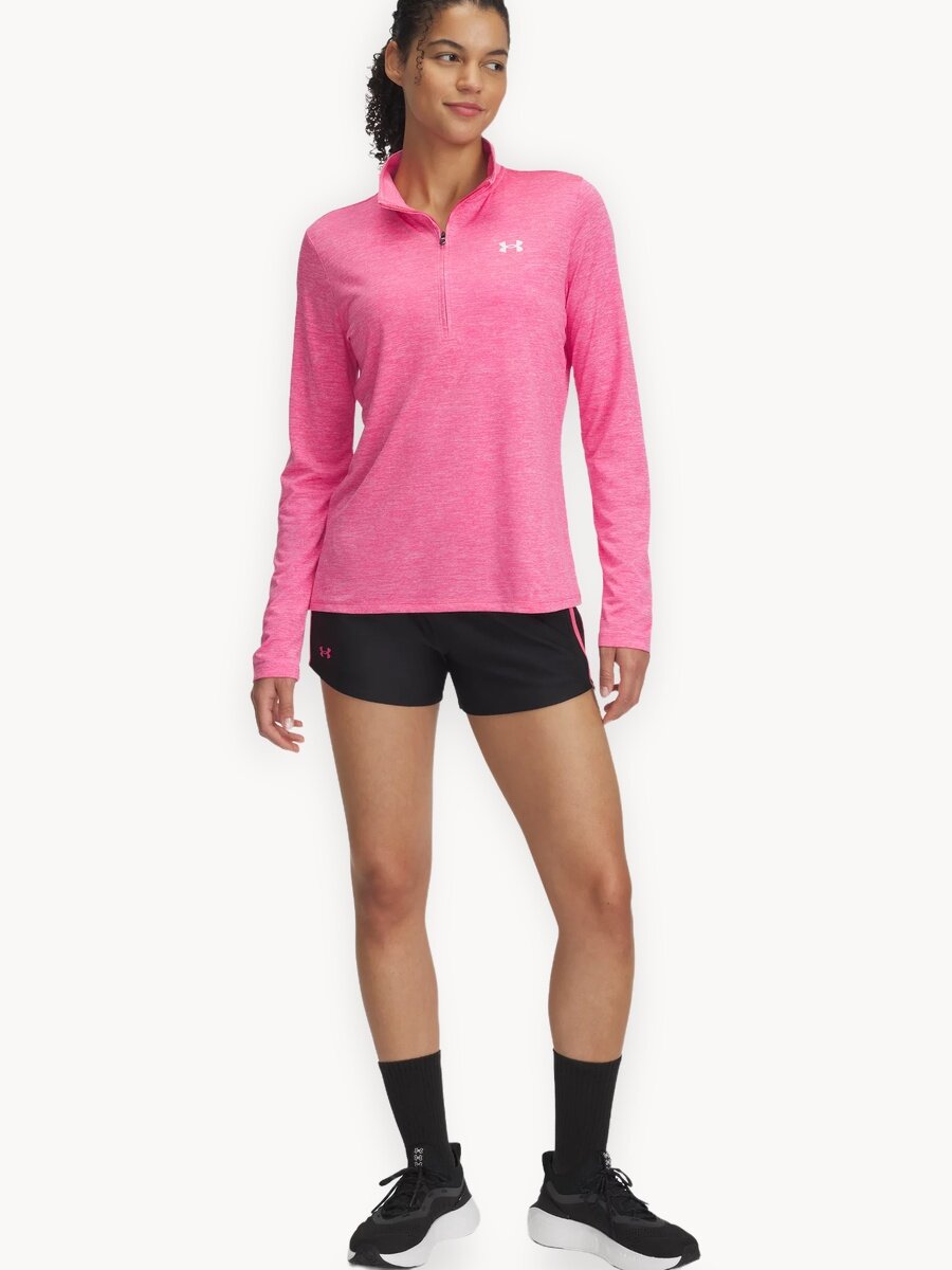 Шорты Under Armour Tech™, размер XS, черный/розовый