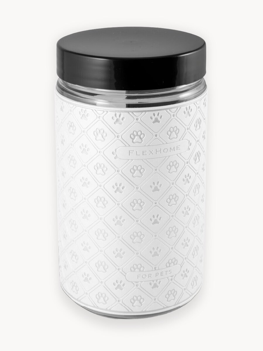 Контейнер для корма и лакомств для животных FlexHome, 780 мл, цвет белый