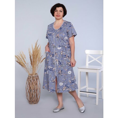 фото Халат астратекстиль, размер 62, серый