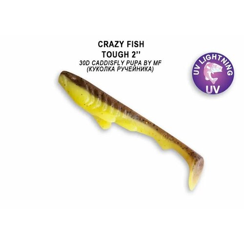 Силиконовая приманка мягкая съедобная Crazy Fish Tough 2 50 мм 71-50-30d-6 8 шт. силиконовая приманка мягкая съедобная crazy fish tough 2 50 мм 71 50 3d 6 8 шт