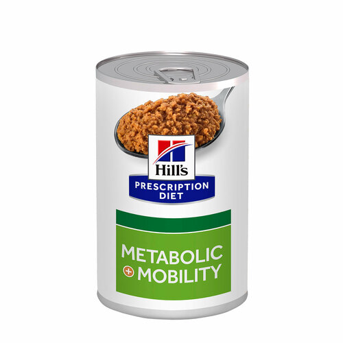 Влажный диетический корм для собак Hill's Prescription Diet Metabolic+Mobility (консервы) для снижения веса при заболевании суставов, с курицей, 370г