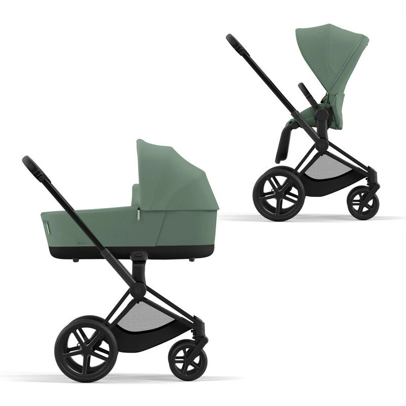 Cybex Priam IV Коляска 2 в 1, шасси IV Matt Black/Leaf Green