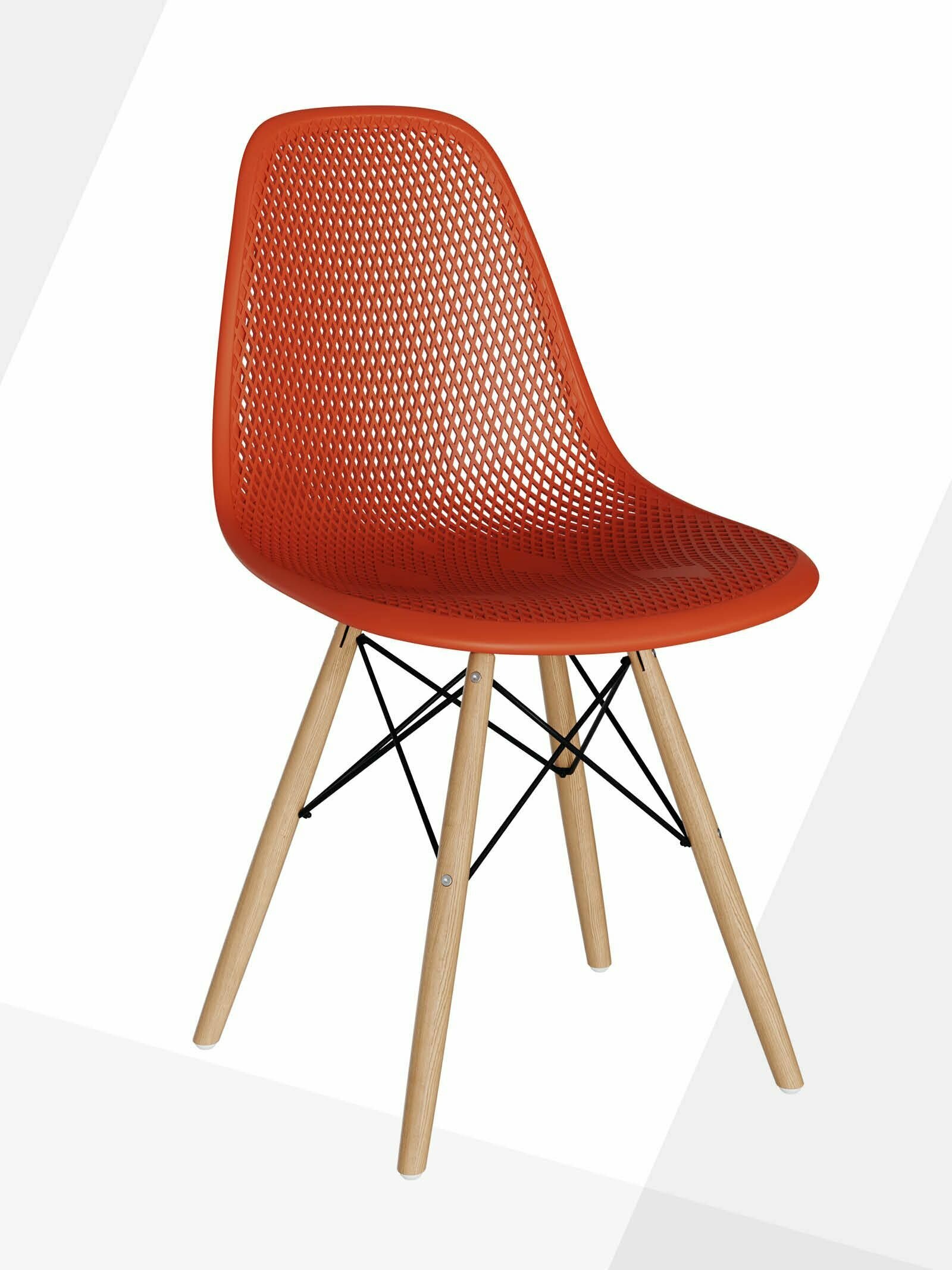 Стул для кухни, гостиной, столовой со спинкой EAMES DSW, мебель для дачи и офиса, 1 шт