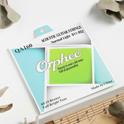 Струны для акустической гитары Orphee QA160, 011-052 orphee sa 38 струны для акустической гитары