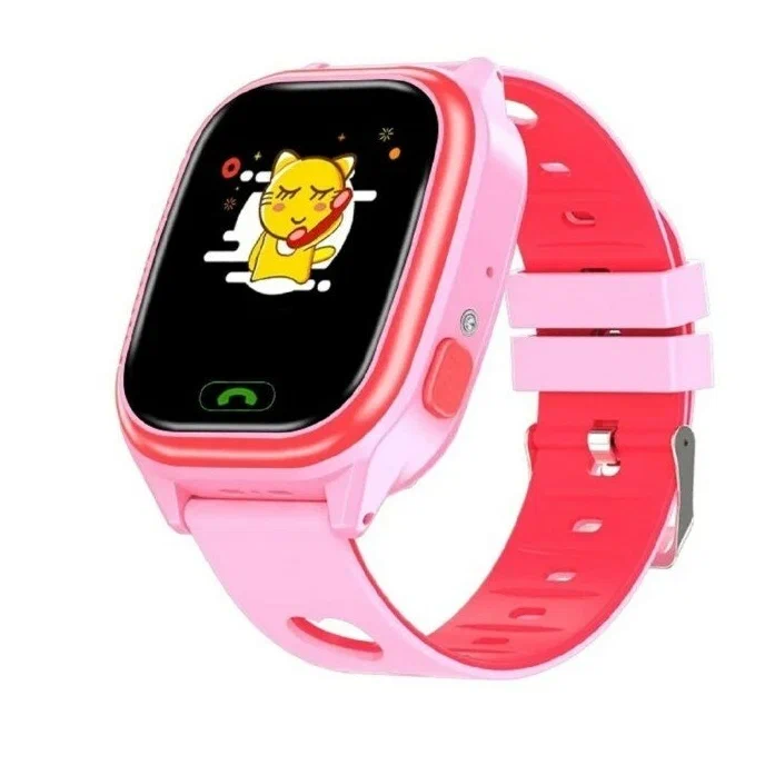 Детские умные часы Baby Watch с SIM-картой/ кнопка SOS/ Камера/GPS-трекер/ Розовый