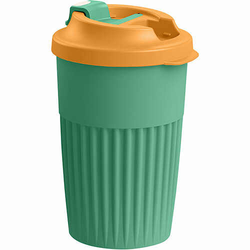 Набор из 4 стаканов для горячих напитков с клапаном 92х92х147 см 450 мл зеленый полипропилен Restola 434219709 1157₽