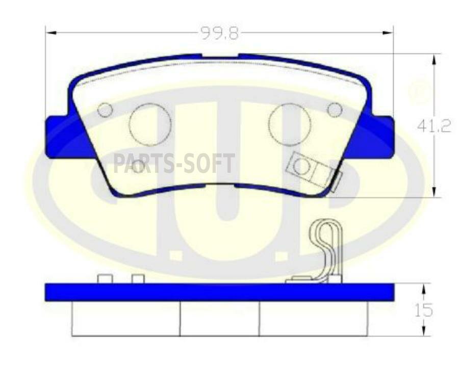 GUD GBP880111 Колодки зад hyu i10 1.0/kia rio iii/carens 1.25/1.4/1.6/crdi/1.7crdi 11- eco-line