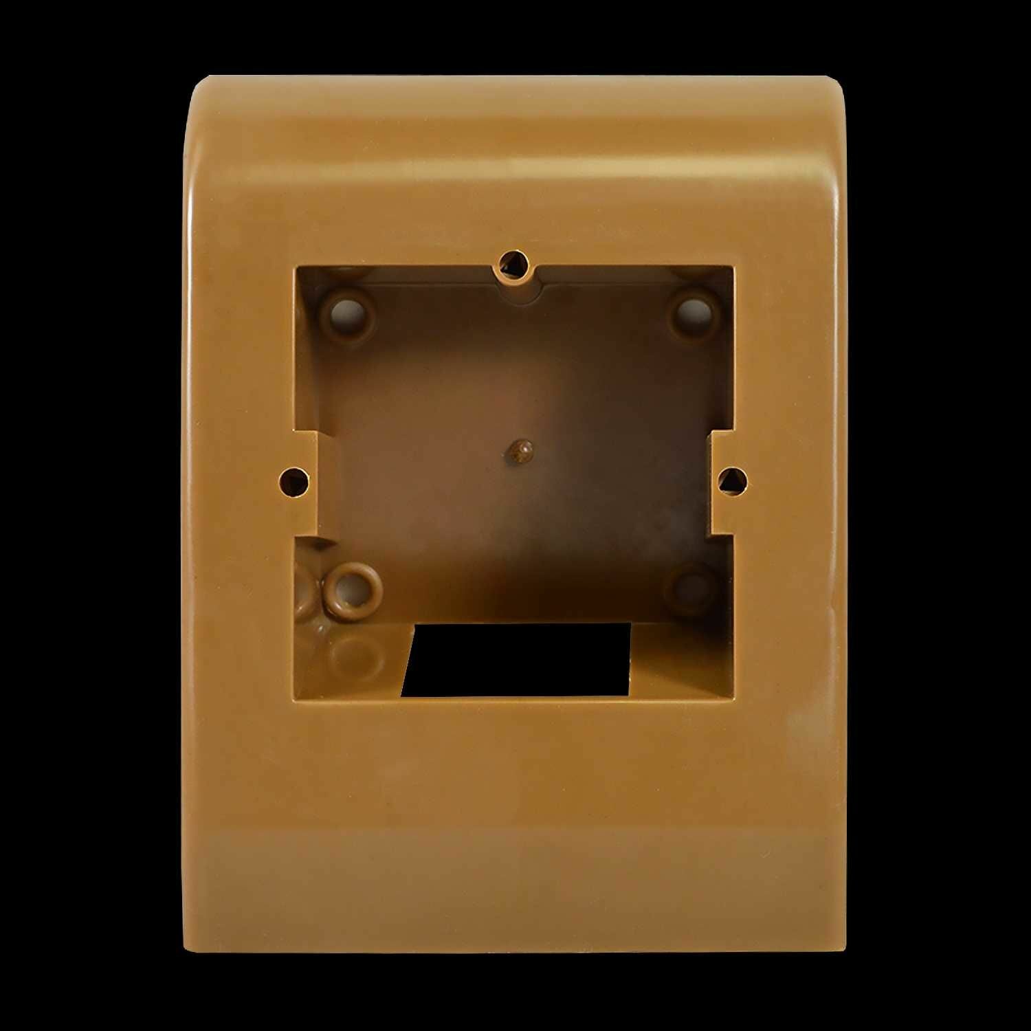 Монтажный бокс ПВХ к плинтусу высота 56 мм цвет коричневый