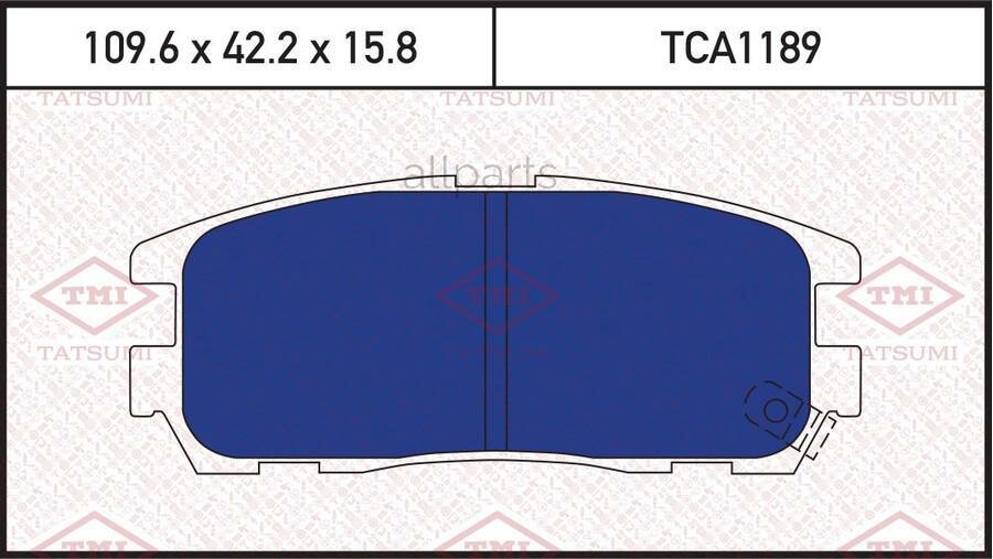 TATSUMI TCA1189 Колодки тормозные дисковые задние