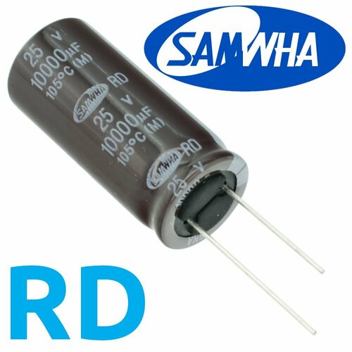 10000мкФ 25В RD 18x40 105 С конденсатор электролитический 1шт 413₽