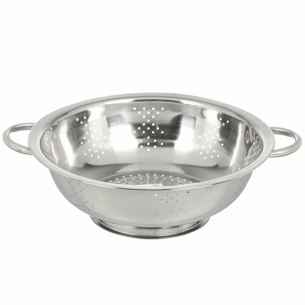 Дуршлаг нержавеющая сталь 27 см с ручкой на ножке серебристый GS-08126-28