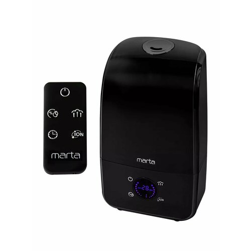 Увлажнитель воздуха ультразвуковой MARTA MT-2382 антивирусная УФ - лампа функция теплый пар темный агат 2690₽