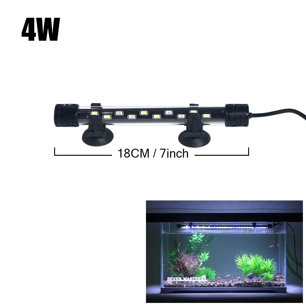 Светильник для аквариума 4W, 18см, WhitexBlue-20