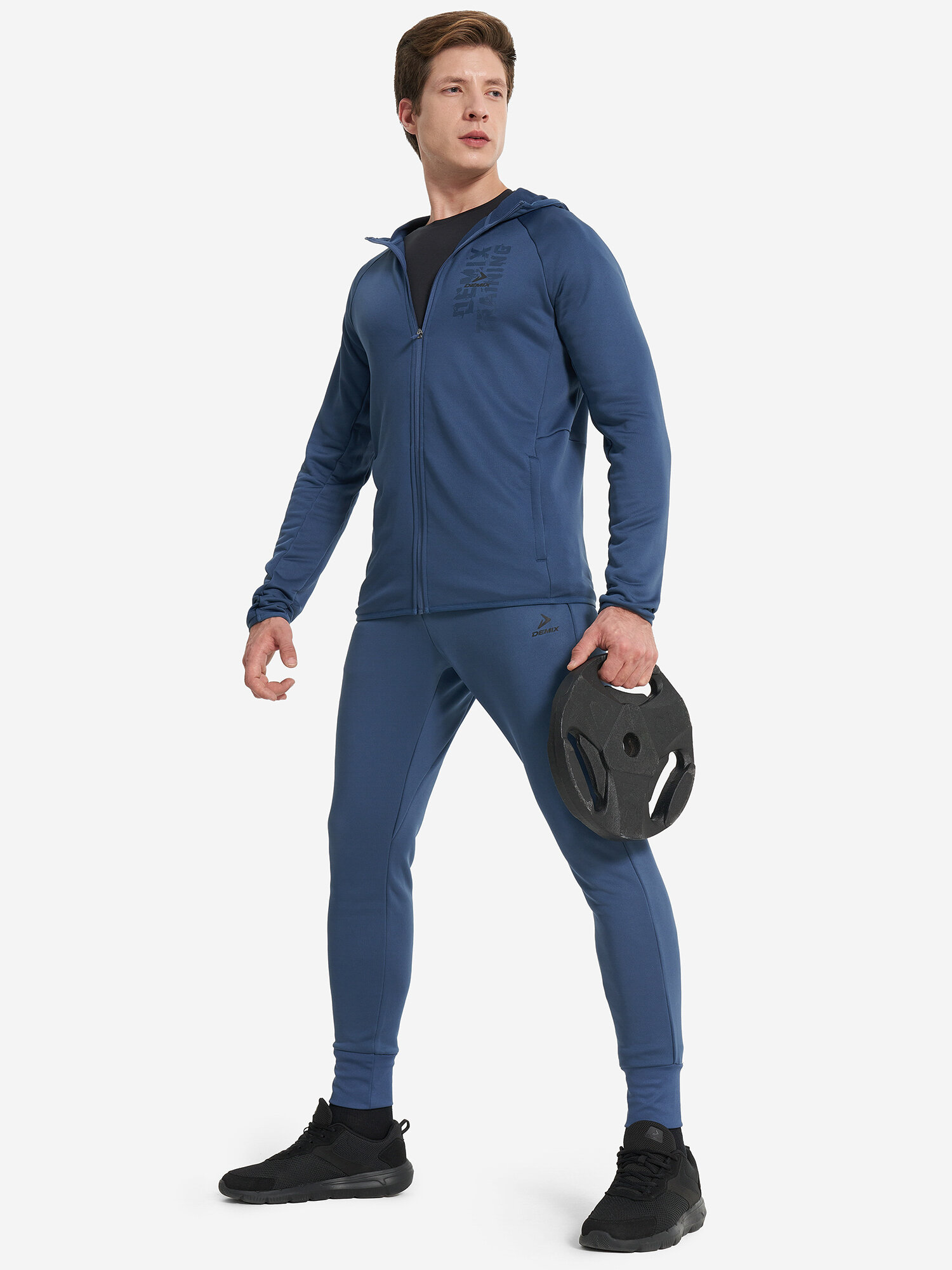 Брюки спортивные Demix M D Training GYM Knit Pants, размер 46, морской — фото 1