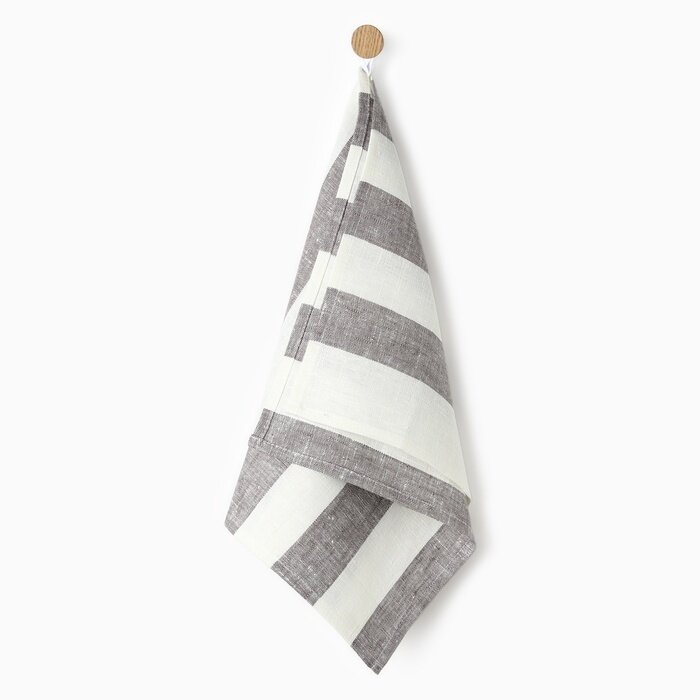 Полотенце Этель "Graphite" 40х70 см, лен 100%, 260 г/м2