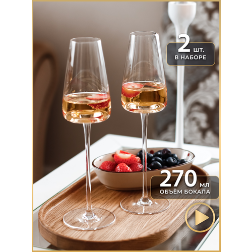 Бокалы для вина и шампанского 2 шт. подарочный набор