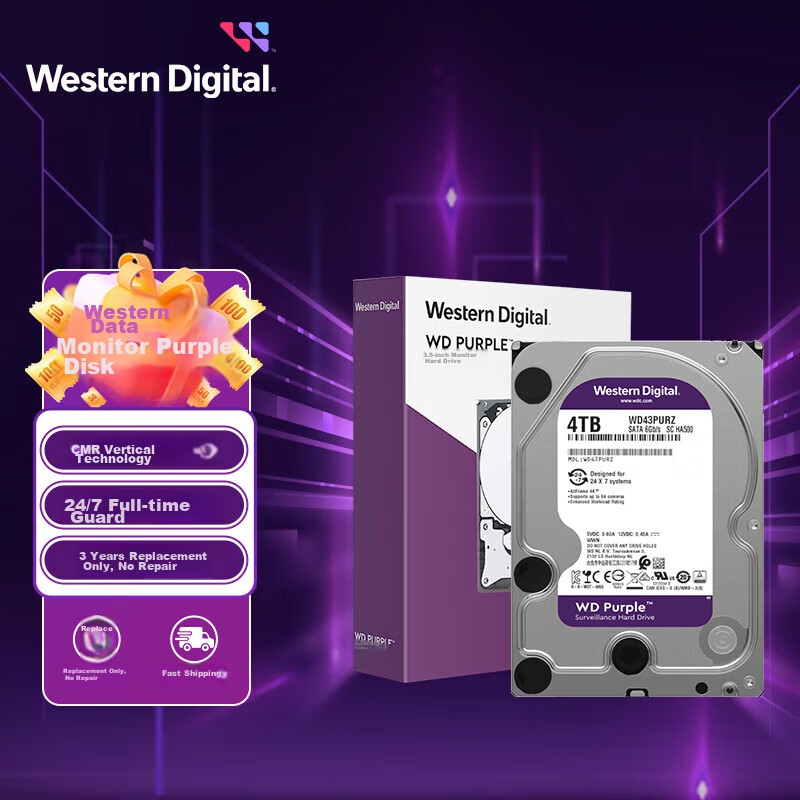 Western digital Purple 4 Тб WD43PURZ — купить в интернет-магазине