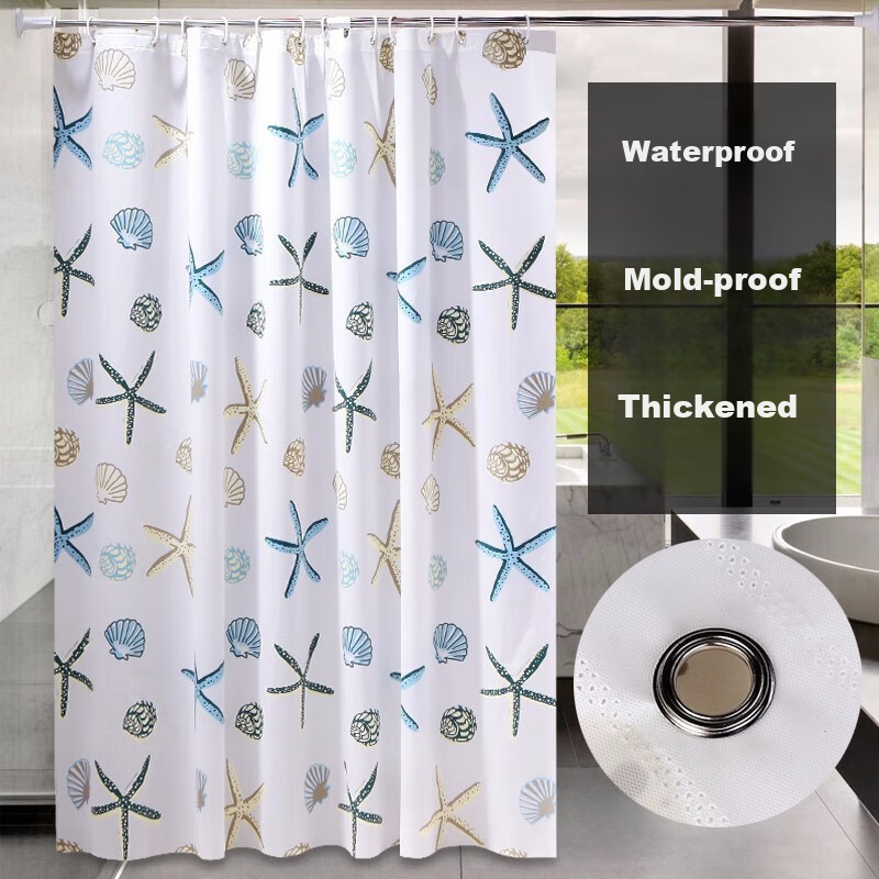 Mengting Shower Curtain, Thickened Waterproof Bathroom Curtain, Shower Curtain, Bathroom Window Curtain, Partition Curtain, Door Curtain, 1.8*1.9 Meters
