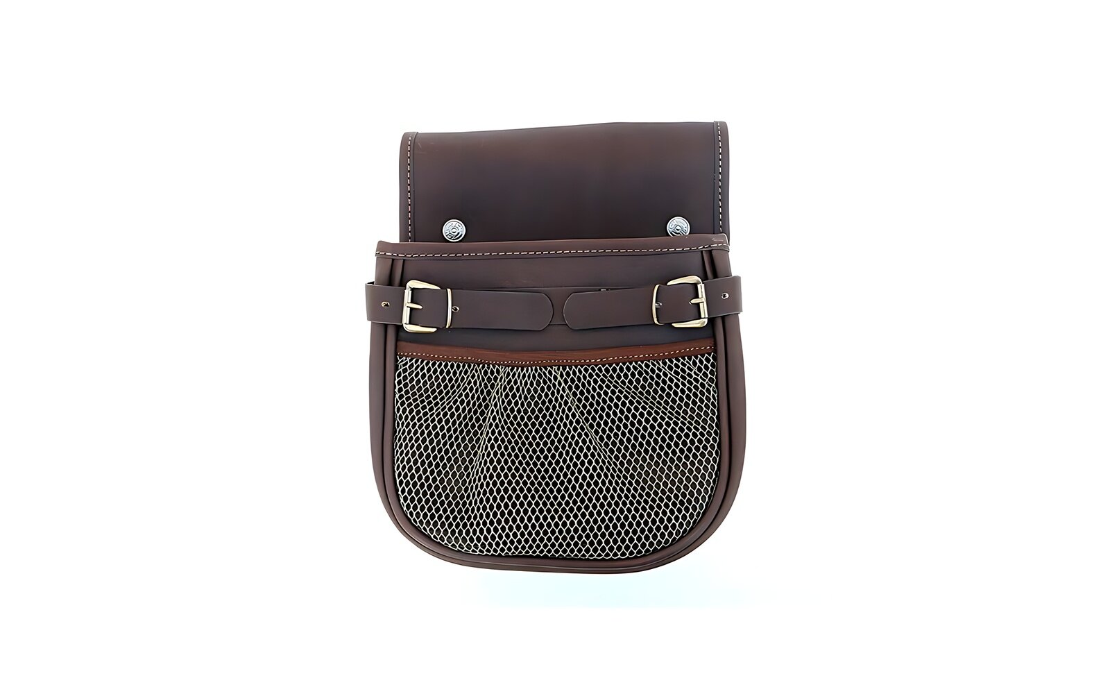 Патронташ поясная стендовая сумка натуральная кожа ХСН цвет коричневый/хаки