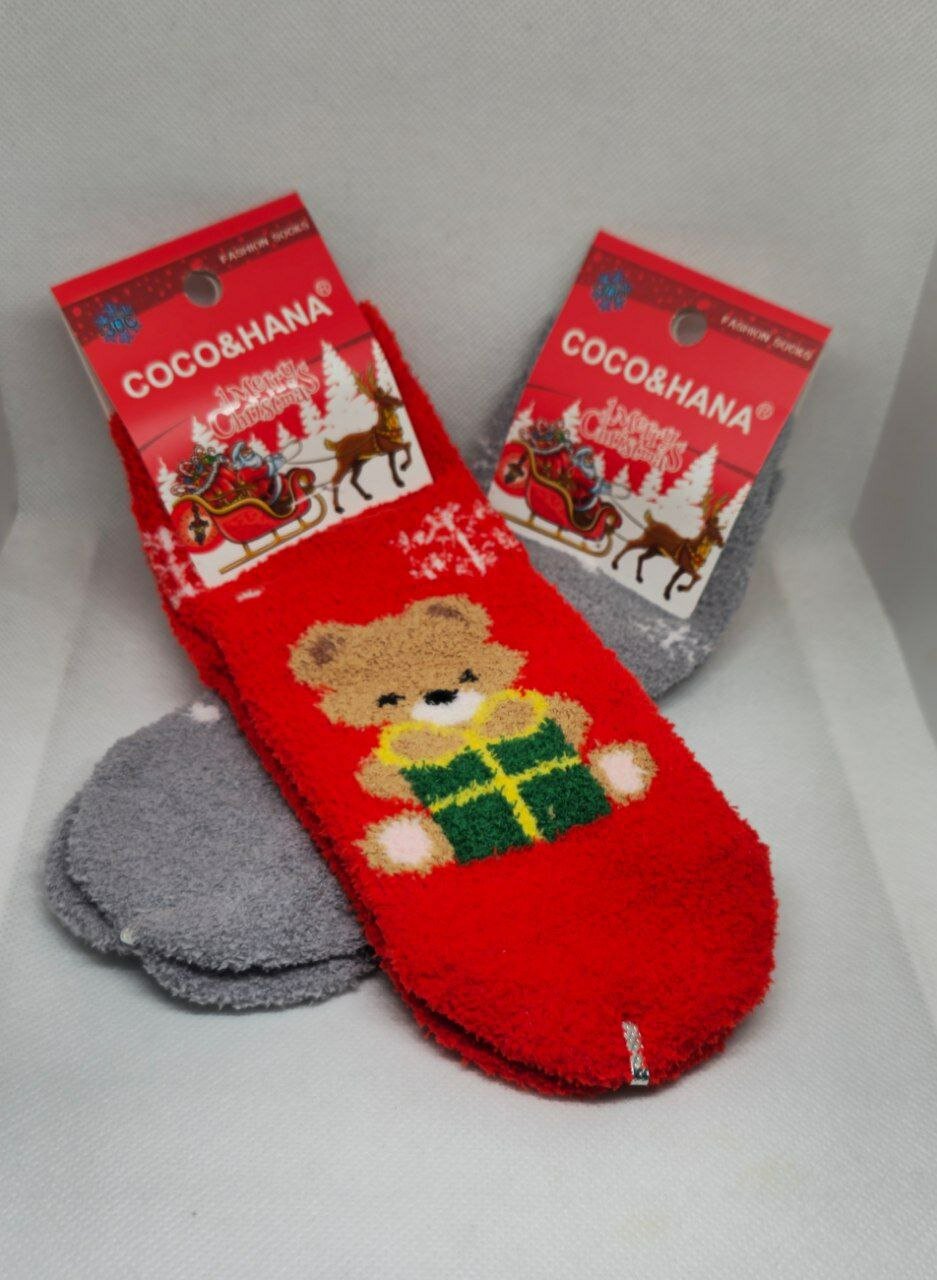 Носки "Дед Мороз и Санта", детские, для мальчиков и девочек, зима 2пара — фото 1