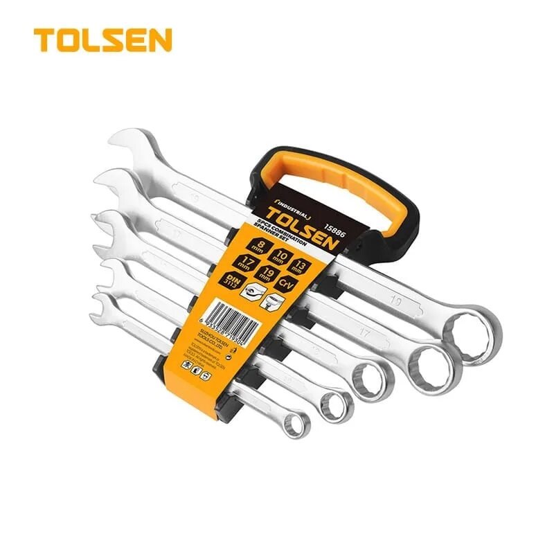 TOLSEN TOL1954-15886 5PCS набор комбинированных ключей 8,10,13,17,19MM