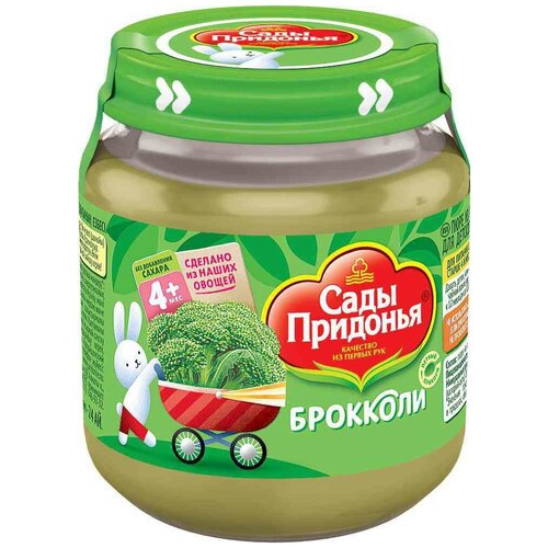 Пюре Сады Придонья брокколи, с 4 месяцев, 120 г