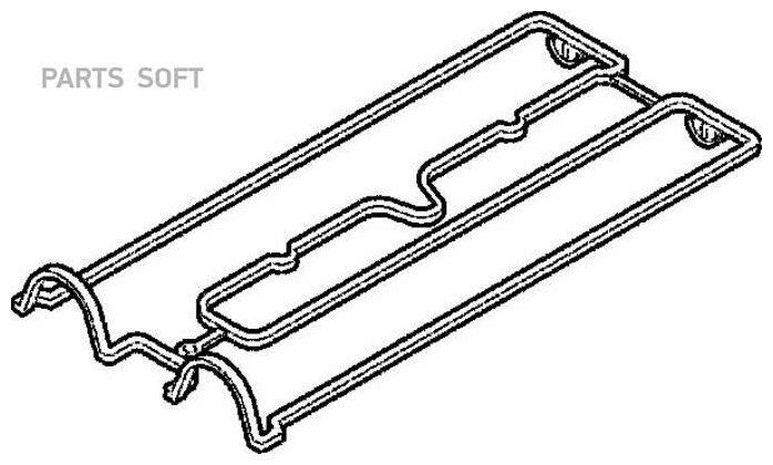 Прокладка клапанной крышки opel chevrolet daewoo 1.8 2.0 2.4 16v elring арт. 495770 - Elring арт. 495770