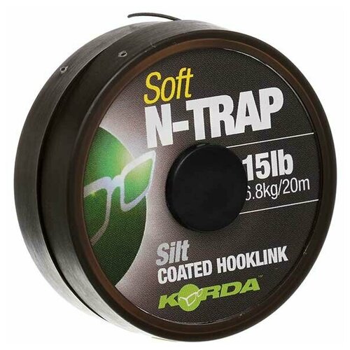 Поводковый материал KORDA N-Trap Soft Silt 15lb 20м поводковый материал korda n trap semi stiff 15lb gravel